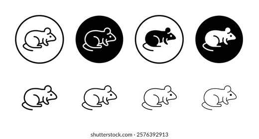 mouse animal icon logo sign set vector outline