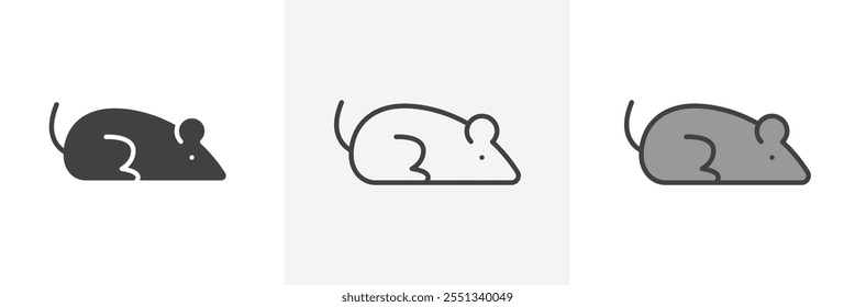 Mouse animal icon pack. Vector illustration. EPS10