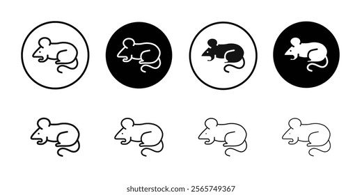 mouse animal icon Simple thin outline