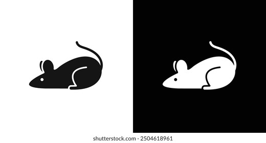 mouse animal icon Symbol mark in filled style