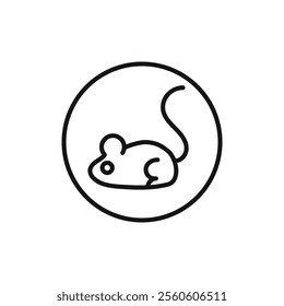 Mouse animal icon vector line logo art