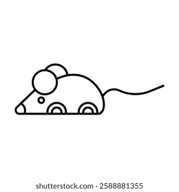 Mouse animal icon Vector logo set flat
