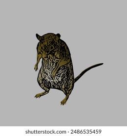 The mouse animal ilustration design, 