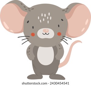 Mouse animal vector, Abstract baby mouse vector, forest animal, cute animal isolated