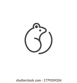 Mouse animal vector.Rat logo icon vector design template