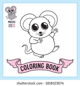 Hoja de trabajo de la libreta de páginas de colores de los animales del ratón