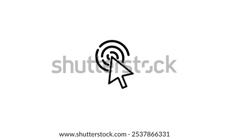 mouse arrow click , black isolated silhouette