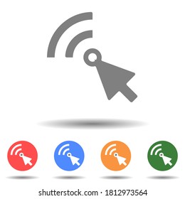 Mouse arrow click icon vector logo isolated on background