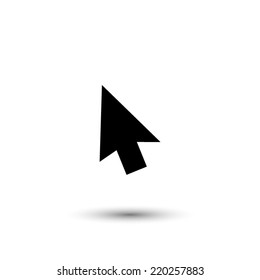 Mouse Arrow Cursor Icon - Black Vector Illustration
