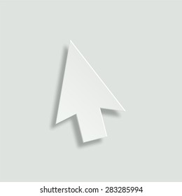 mouse arrow cursor vector icon - paper illustration
