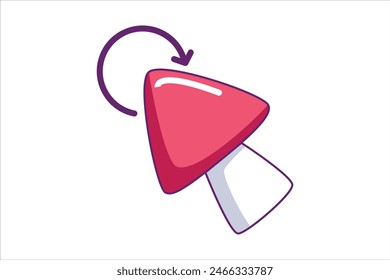 Diseño de pegatina plana de flecha de ratón