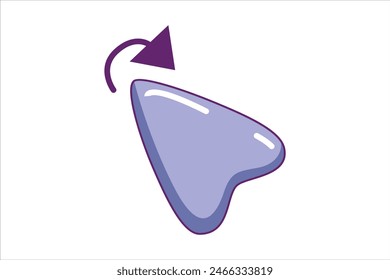 Mouse Arrow Flat Sticker Design