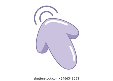 Mouse Arrow Flat Sticker Design