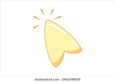 Mouse Arrow Flat Sticker Design