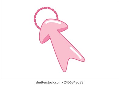 Diseño de pegatina plana de flecha de ratón