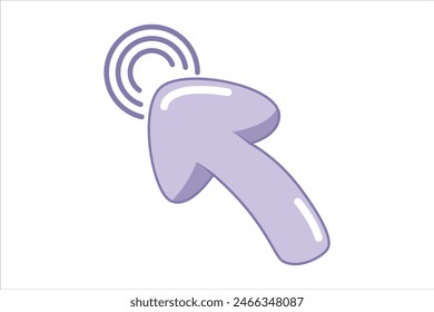 Diseño de pegatina plana de flecha de ratón