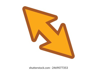 Mouse Arrow Flat Sticker Design