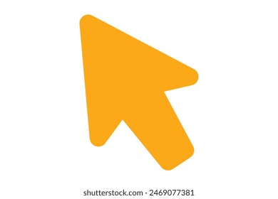 Mouse Arrow Flat Sticker Design