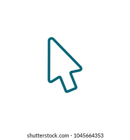 mouse arrow icon, computer mouse arrow, line cursor icon 