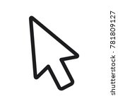 mouse arrow icon, computer mouse arrow vector icon, line cursor icon, flat design best vector mouse cursor illustration 