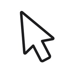 mouse arrow icon, computer mouse arrow vector icon, line cursor icon, flat design best vector mouse cursor illustration 