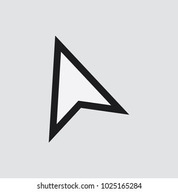 Mouse arrow icon isolated of flat style. Vector illustration.