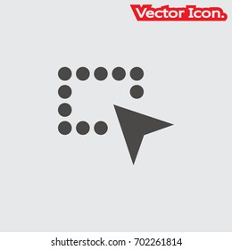 Mouse arrow icon isolated sign symbol and flat style for app, web and digital design. Vector illustration.