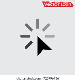 Mouse arrow icon isolated sign symbol and flat style for app, web and digital design. Vector illustration.