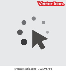 Mouse arrow icon isolated sign symbol and flat style for app, web and digital design. Vector illustration.