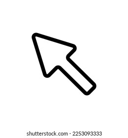 Mouse arrow icon line isolated on white background. Black flat thin icon on modern outline style. Linear symbol and editable stroke. Simple and pixel perfect stroke vector illustration