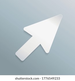 mouse arrow icon shape infographic design on blue grey background. Vector illustration. Eps 10 vector file.
