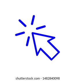 mouse arrow icon trendy flat design