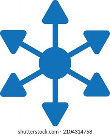 Mouse arrow icon vector blue version 