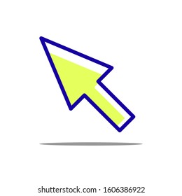 Mouse arrow icon vector in outline design