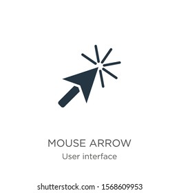 Mouse arrow icon vector. Trendy flat mouse arrow icon from user interface collection isolated on white background. Vector illustration can be used for web and mobile graphic design, logo, eps10