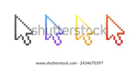 Mouse arrows icon set. Mouse cursor. Flat style. Vector icons