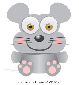 Mouse baby funny cartoon illustration