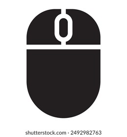 Mouse black icon. vector illustration.