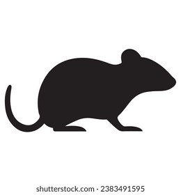 A Mouse black Silhouette vactor
