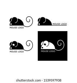 Mouse black and white logo design Template. Vector Illustration. logo design template.