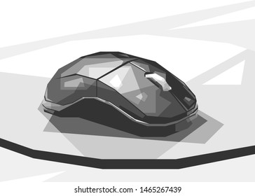 Mouse In Black And White WPAP Art Style
