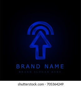 Mouse blue chromium metallic logo