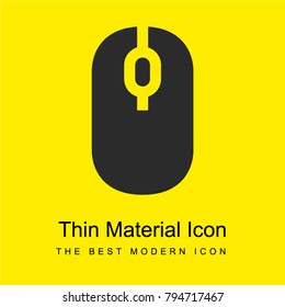 Mouse bright yellow material minimal icon or logo design