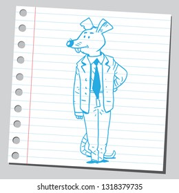 Mouse businessman character