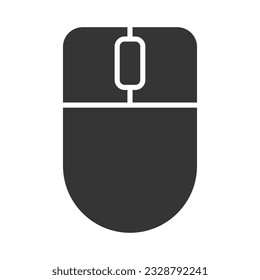 Mouse Button Icon In Grey Color
