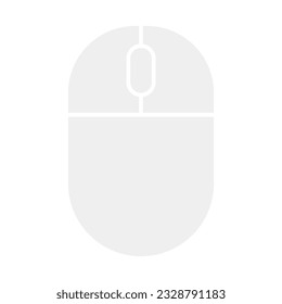 Mouse Button Icon In White Color
