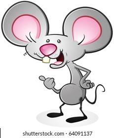 Mouse Cartoon Character Thumbs Up