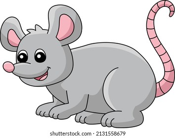 Mouse Cartoon Colored Clipart Illustration