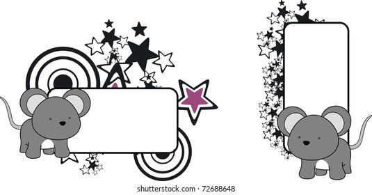 mouse cartoon copyspace in vector format very easy to edit