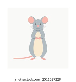 Personagem animal bonito dos desenhos animados do rato